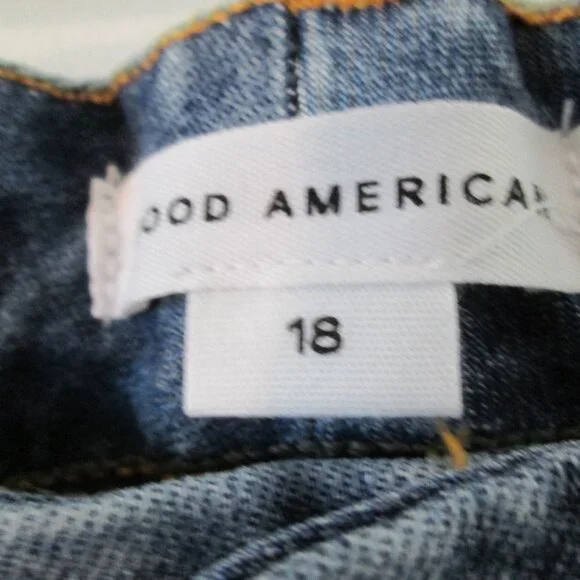 Good American Good Waist Palazzo Crop Jeans Sz 18 NWT - Picture 11 of 13